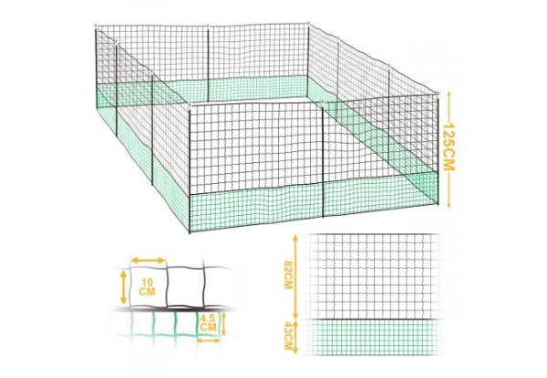 10-Post Lightweight & Portable Chicken Fence - Three Sizes Available