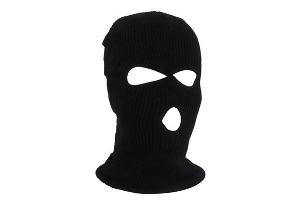 Three-Hole Full Face Ski Mask - Available in Five Colours & Option for Two