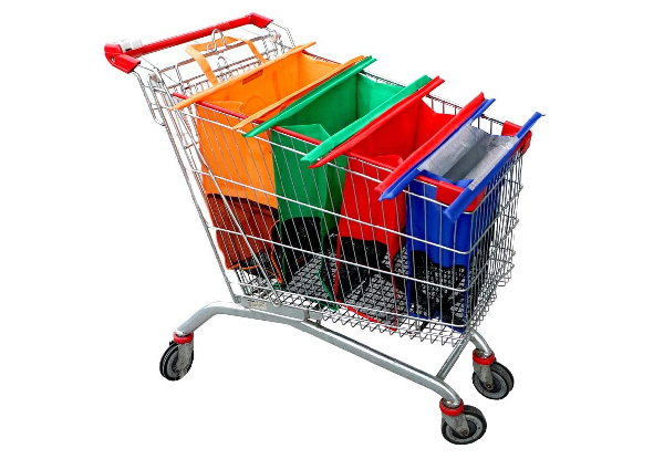 Shopping trolley outlet organiser bags