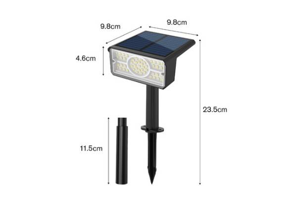 Two-Piece Solar Garden Lights with Sensor