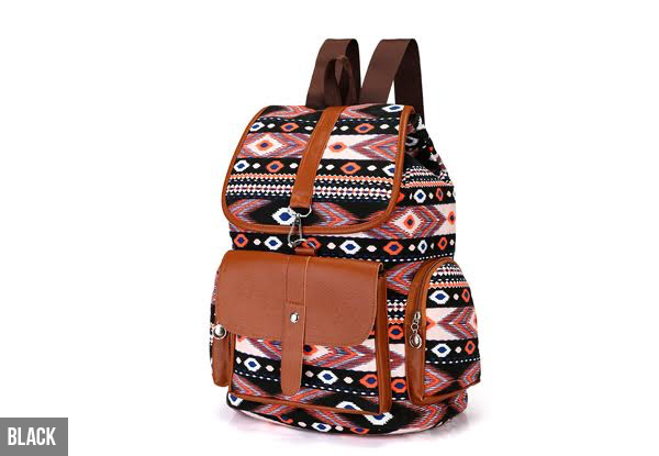 Boho Style Canvas Backpack - Three Styles Available