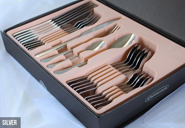 24-Piece Cutlery Set in Gift Box Available in Five Colours