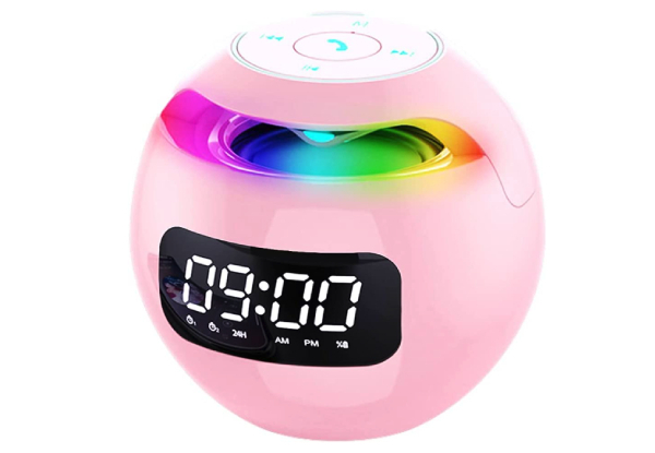 Wireless Digital Clock Bluetooth Speaker - Three Colours Available