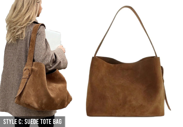 Suede Bucket Bag Tote Bag Range - Available in Six Options