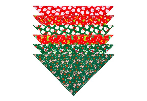 Two-Pack Pet Christmas Bandana - Five Styles Available