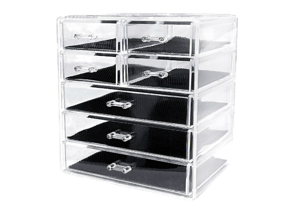 Seven-Drawer Transparent Makeup Storage Box