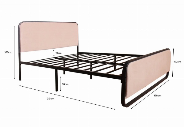Haisla Upholstered Velvet Queen Bed Frame