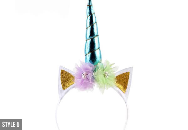 Children's Unicorn Headband - Six Styles Available with Free Metro or PO Box Delivery