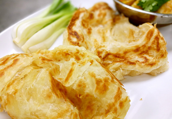 Kampong Chicken Curry with Two Roti Canai