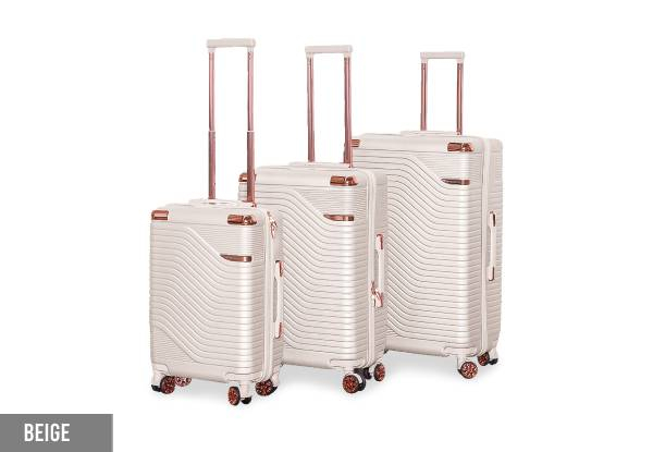 Voyage Three-Piece Travel Luggage Set - Three Colours Available