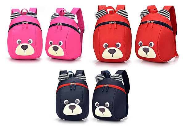 Kids' Backpack with a Safety Harness Strap - Three Colours Available & Option for Two