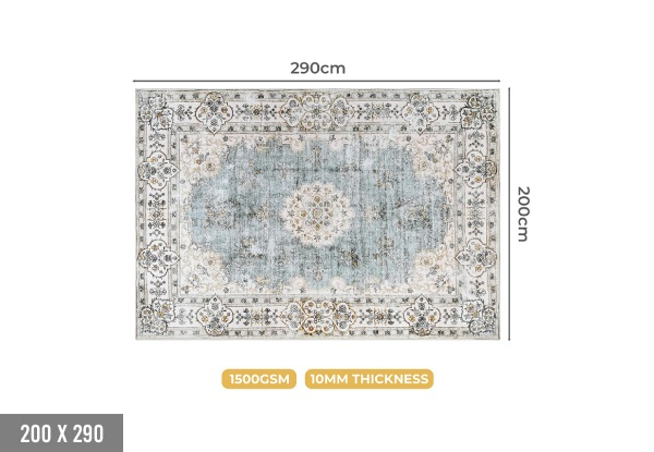 Marlow Soft Plush Vintage Floor Rug - Four Sizes Available