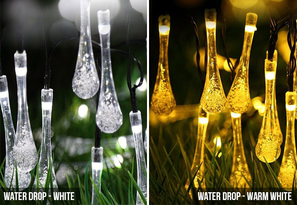 Solar Powered Outdoor Christmas Lights - Three Styles Available with Free Delivery