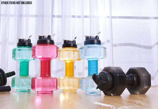 2.5L Dumbbell Bottle - Five Colours Available