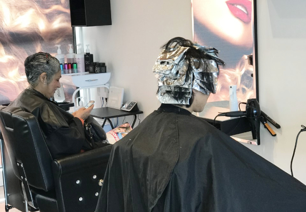 Boutique Hair Cut with Shampoo Wash, Style Cut, Basin Treatment, & Blow Style Finish -Options for Half Head Foils, Full Head Foils & Full Colour Package