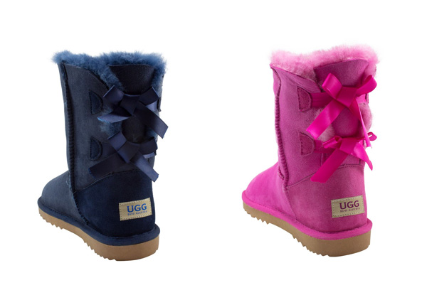 Women's Double Ribbon 3/4 Australian Sheepskin UGG Boots - Two Colours Available