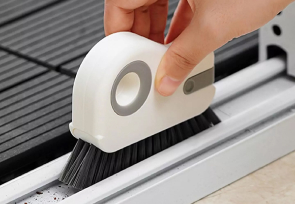 Set of Two-Piece Groove Cleaning Brush with Hidden Scraper - Available in Two Colours & Option for Two Sets