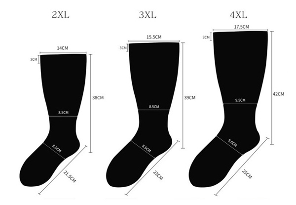 Three-Pair Plus Size Compression Socks - Three Sizes Available