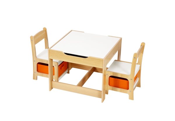 Kidbot Three-Piece Kids Table & Chair Set