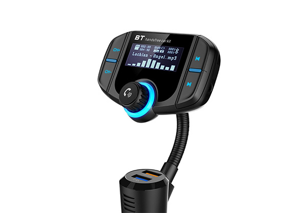 Bluetooth FM Transmitter with QC Car Charger