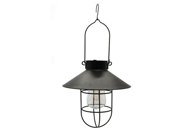 Solar Powered Outdoor Metal Hanging Lights - Two Colours Available