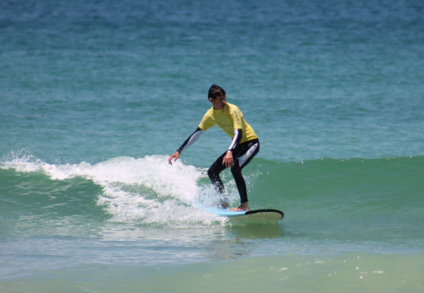 Two-Hour Surf Lesson incl. Board & Wetsuit Hire on Matakana Coast – Tawharanui - Options for Two People