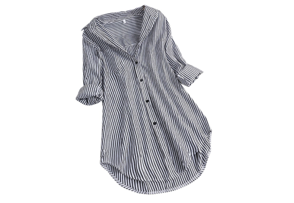 Ladies Striped Shirt - Sizes 10-20 & Five Colours Available