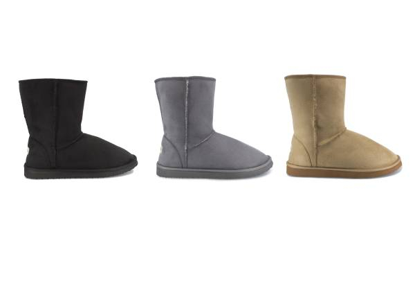 Vegan Faux Shearling Mid UGG Boot - Three Colours & Seven Sizes Available