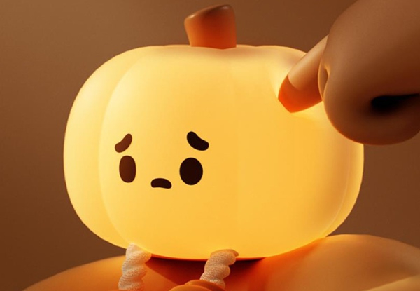 Cute Silicone Pumpkin Night Light - Option for Two-Pack