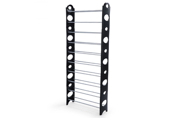 10-Shelf Shoe Rack with Cover