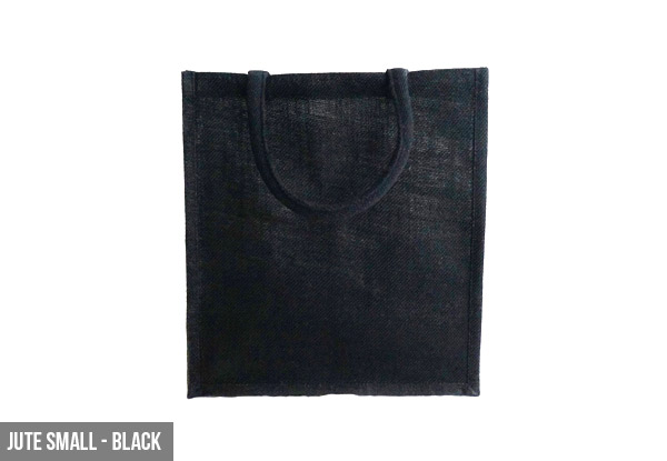 Ten-Pack of Eco-Friendly Jute Shopping Bags - Three Sizes & Three Colours Available