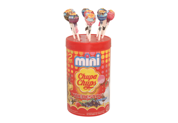 Three 50-Packs of Chupa Chups Mini Tub