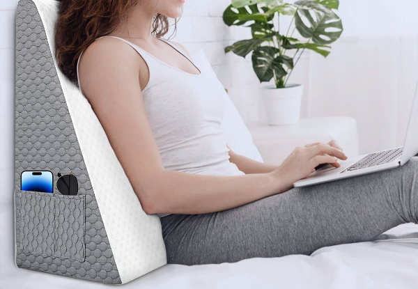 Elevated Triangle Bed Pillow Incl. Washable Cover