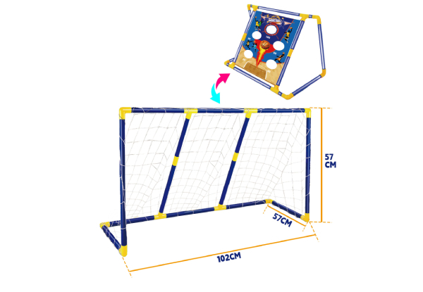 Kids Football Net Set Incl. Ball Pump & Beanbag