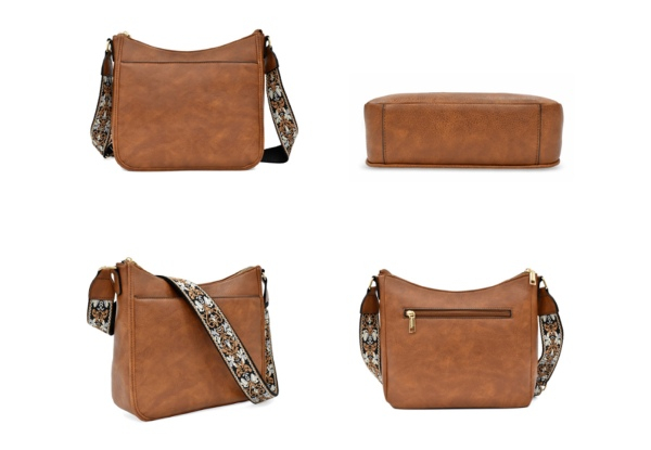 Women's Leather Crossbody Bag - Available in Three Colours & Option for Two-Pack