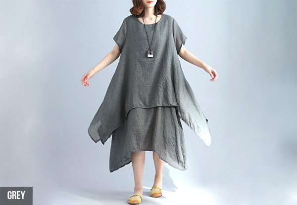 Cotton/Linen Dress - Two Colours Available