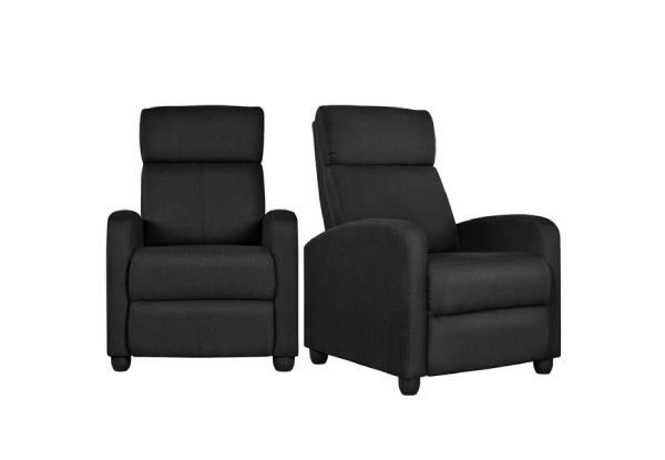 One-Pair Recliner Chairs - Three Colours Available