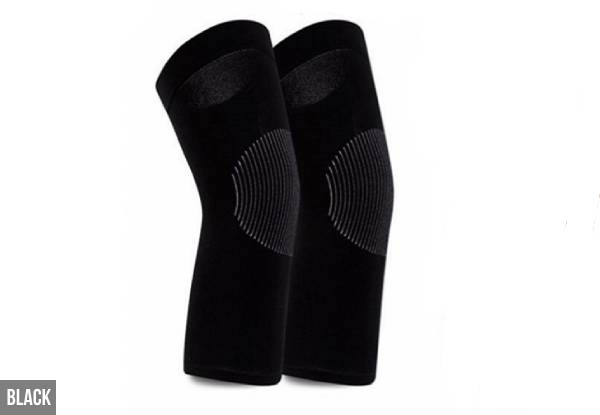 Two Pairs of Knitted Sports Knee Protectors - Two Colours Available
