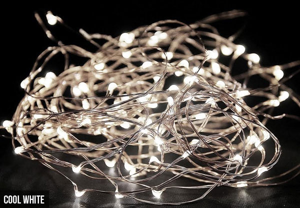 Two Sets of 2.3m LED Copper Wire Seed String Lights - Seven Colours Available