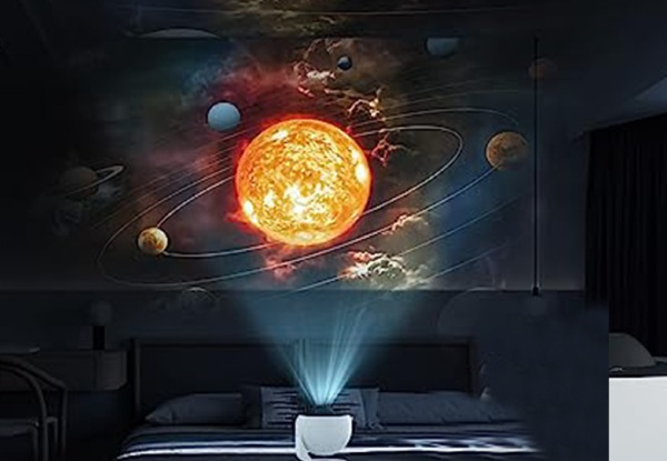 Starry Sky Galaxy Projector Nightlight with 12 Film Sheets