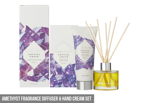 Linden Leaves Rose Quartz & Amethyst Gift Set Range