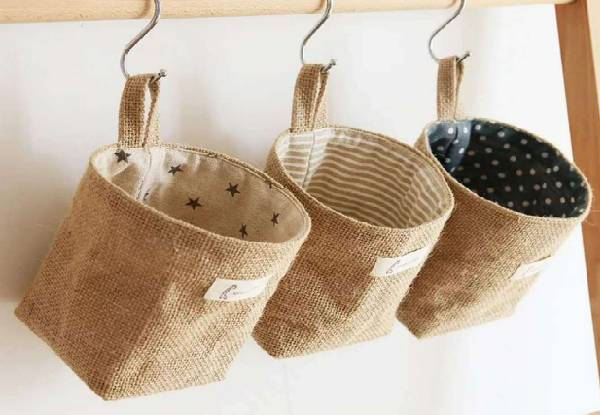 Cotton Linen Storage Basket - Six Options Available