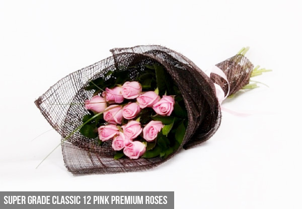 Premium Valentine's Classic Red, White or Pink Roses incl. Auckland Delivery - Arrangement Options Available