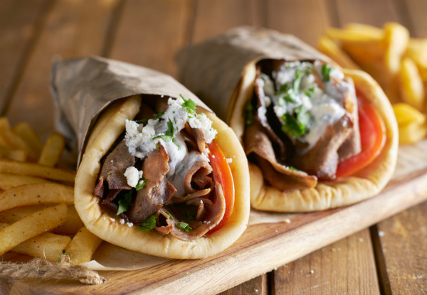 Delicious Cafe Mecca Combo incl. Kebab, Soft Drink & Fries - Swap Your Kebab for a Burger or a Pita Pocket