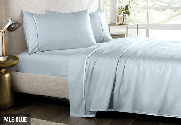 1000TC Pure Cotton Sheet Set - Available in Eight Colours & Three Sizes