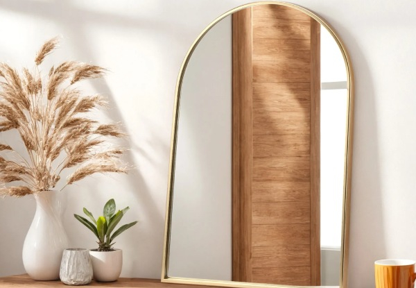 Large Arch Wall Vanity Mirror - Two Colours Available