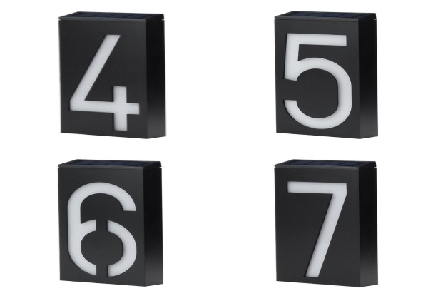 LED Solar House Number Light Sign - 10 Numbers Available