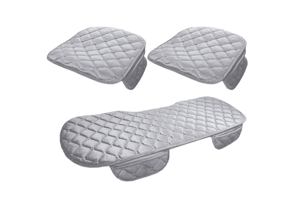 Three-Piece Front & Back Car Seat Cushion  - Option for Two-Pack & Two Colours Available