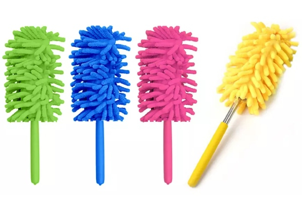 Telescopic Microfiber Cleaning Duster - Four Colours Available & Option for Two-Pack & Four-Pack