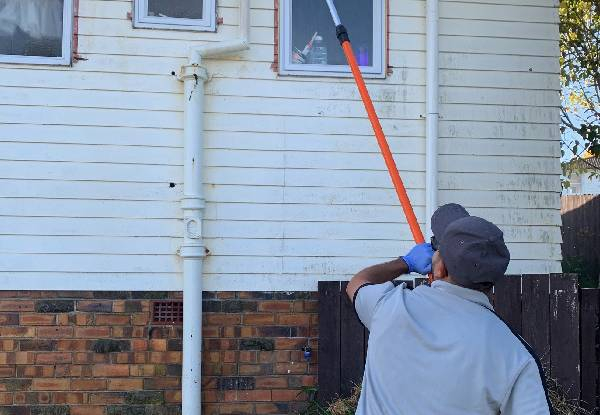 Gutter Clean for a Single Level, Three-Bedroom House - Options for up to Five Bedrooms & Full Exterior Chemical Soft House Wash & Maintenance